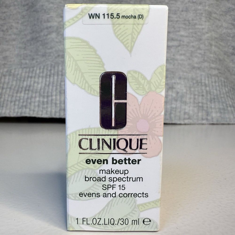 New CLINIQUE Even Better SPF 15 Makeup Broad Spectrum #WN 1.115 Mocha (D) Evens